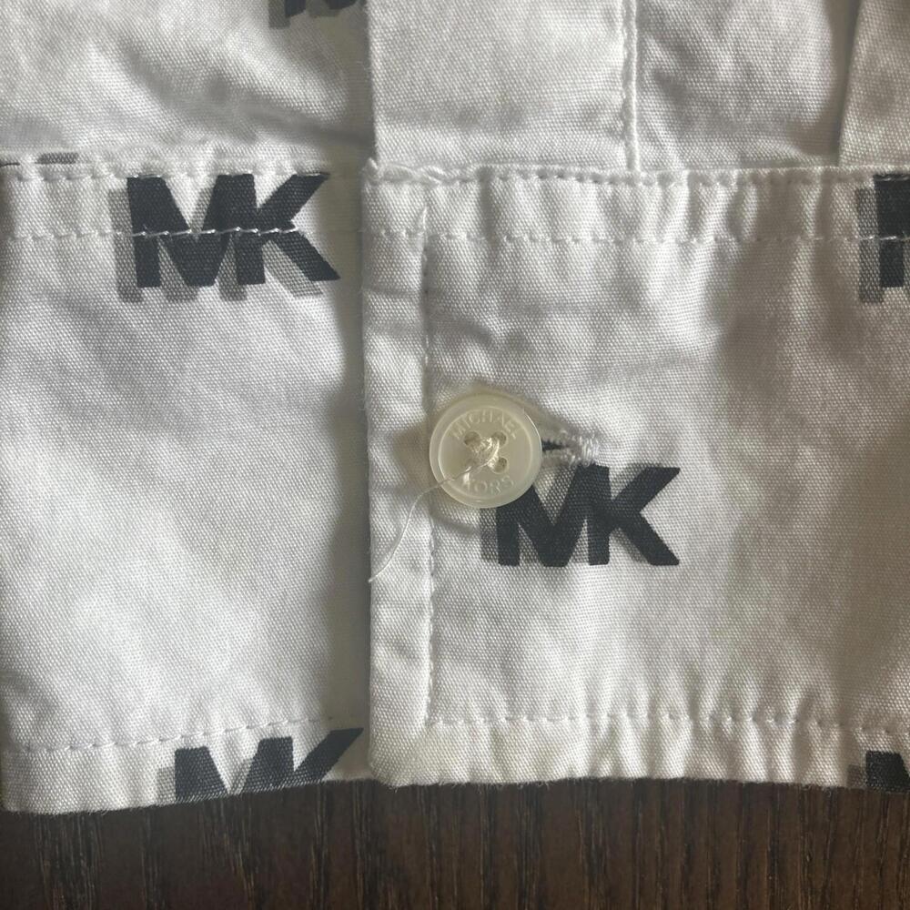 Michael Kors Men’s M Long Sleeve Button Up Shirt With The MK Print - Picture 6 of 7